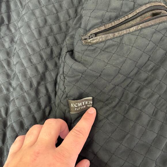 Vintage Echtes Leder Leather Aviator Bomber Jacket Size Small 80’s B-15 Brown - Picture 9 of 12